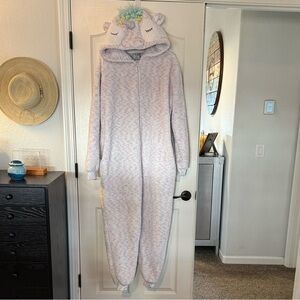 Unicorn Plush onesie.